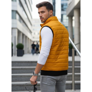 Prešit temno rumen moški telovnik TX4018