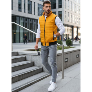 Prešit temno rumen moški telovnik TX4018