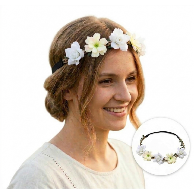 Venec/trak za lase z rožicami