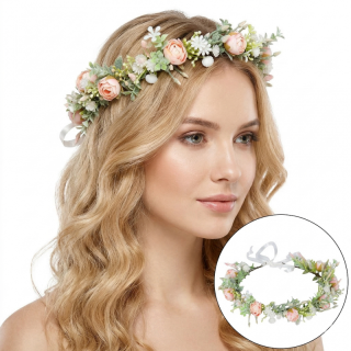 Poletni cvetlični venček za lase