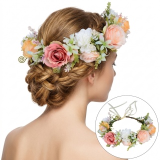 Ženski cvetlični venec za lase