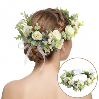 Venček za lase z rumenimi cvetovi